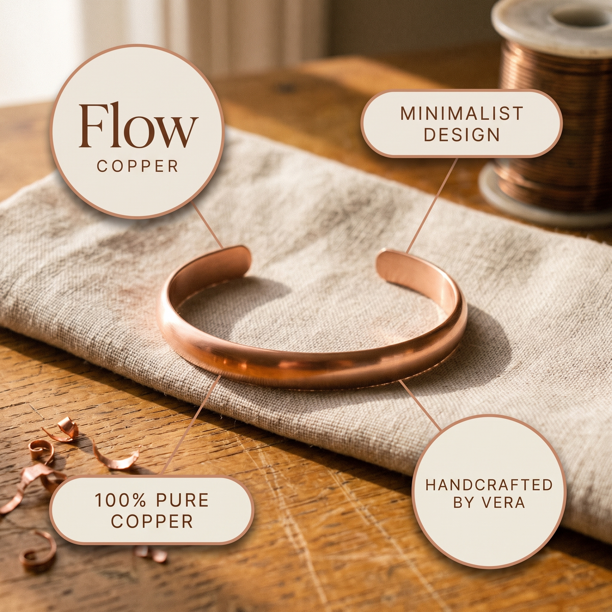 Flow Copper Bracelet