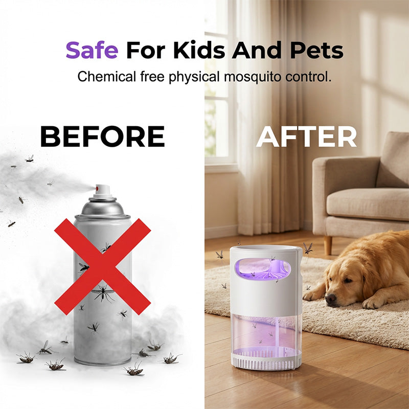 Mosquito Killer Lamp – USB powered, chemical‑free, ultra‑quiet. 50K+ sold for peaceful sleep. 🌙✨